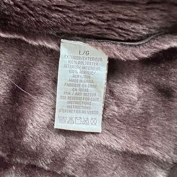 NWOT Lady Hathaway Women’s Faux Suede Coat, Size L - Picture 5 of 5